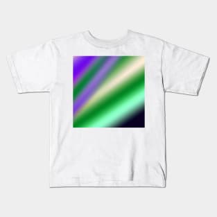 purple green white abstract texture art Kids T-Shirt